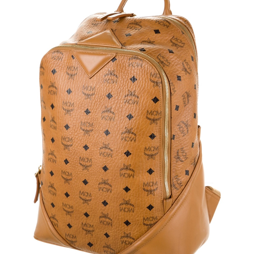 100% Authentic MCM Duke Visetos Cognac Backpack